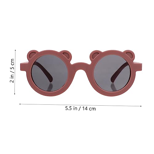 CLISPEED 2Pcs Cute Bear Ears Sunglasses Portable Durable Eyewear for Boys and Stylish Lightweight Design for Outdoor Activities and Parties2