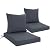 24x24 Inch Outdoor Cushions for Patio Furniture Set of 2, Waterproof Outdoor Chair Cushions w/Fade-Resistant, Removable & Machine-Washable Covers, Deep Seat Sofa/Couch Pads Replacement, Dark Grey