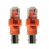 2 convertitori BNC RJ45 maschio, strumento diagnostico di rete, adatto per tester di reti, test toner e cavi CCTV corrispondenti con collegamento Ethernet