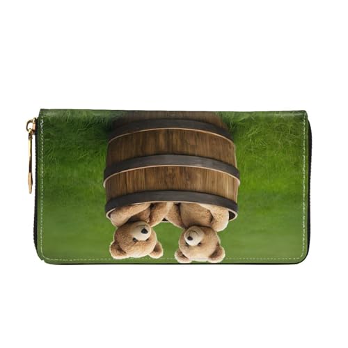 (toy cloth bear) Print Women's Long Wallet Clutch with Zipper Multiple Card Slots Coin Pocket Elegant Ladies Purse2