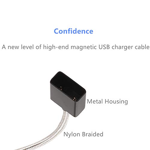 DRX [2-Pack 2.6ft] DR Magnetic USB Charger Cable, Double-Braided Nylon Fast Charging Cable. (Grey) image 4