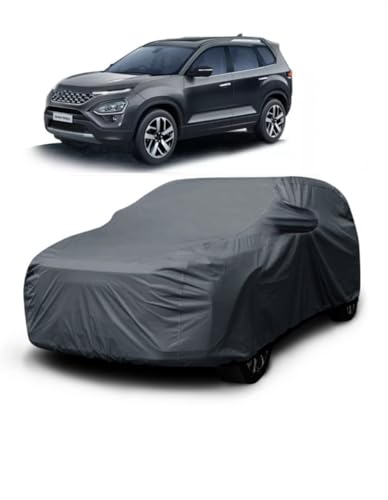 Image of Tata Safari Adventure X Plus Car Body Cover Waterproof | Dustproof, UV-Resistant, Scratch-Proof with Mirror Pockets & Belt Buckle (Life TIME Grey)