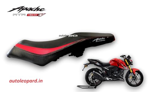 Image of Apache 4V160 RTR Bike SEAT Cover,PU Leather,Ready to FIT,Rope PROVIDEDDUAL Colour RED Black