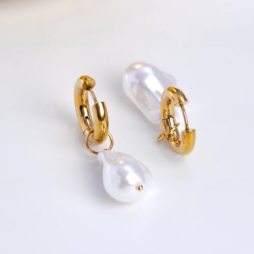 Image of Rubans Demi Fine Stainless Steel Hoop Earrings Daily Gift for Women & Girls