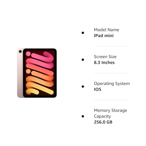 Image of Apple iPad mini (6th Generation, 8.3-inch, 2021), 64GB, Wi-Fi, Pink (Renewed)