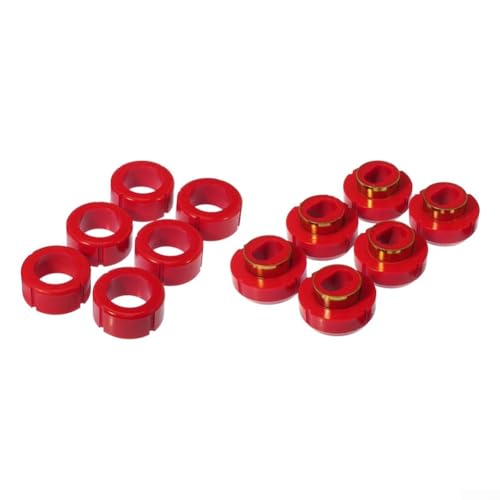 Cab Bracket Bushings, Prothane 7-108 Body Bearing and Cab Bearing Bushing Kit, Fits Chevrolet C10/C20/K10/K20/K30 81-87, 12-Piece, Red