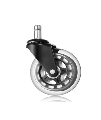 Roulette en PU noir transparent pour fauteuil de bureau de télétravail - 5