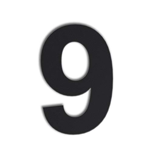 QT Modern House Number - EXTRA LARGE 10 Inch BLACK - Stainless Steel (Number 6 Six / 9 Nine), Floating Appearance, Easy to install and made of solid 304 - Thumbnail 2