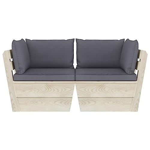 Canapé pour palette moderne et robuste avec coussin pour salon extérieur durable