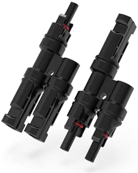 Solar Branch Connector, Durable Solar Panel Branch Connectors, T Branch Easy-to-Use 2 to 1 T -Splitter - Sudoo