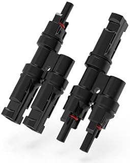 Solar Branch Connector, Durable Solar Panel Branch Connectors, T Branch Easy-to-Use 2 to 1 T -Splitter - Sudoo