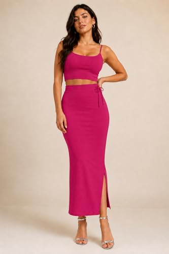 Image of Stretchable Cotton Saree Shapewear Petticoat for Women | Breathable Saree Shaper with Drawstring & Side Slits | Seamless Inskirt Petticoat for Saree Lehenga Gown | S-5XL