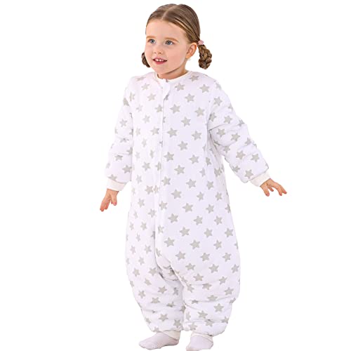 Image of WONDAY Toddler Sleep Sack with Feet, 2.5 Tog Lightweight Sleeping Sacks for Walking with Legs,6-12 Months