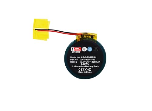 XSPLENDOR XPS Replacement Battery Compatible with Approach S1 Approach S3 Approach S4 Forerunner 110 Forerunner 210 Forerunner 210W Forerunner S1 Forerunner S1W PN 361-00047-00 361-00064-00