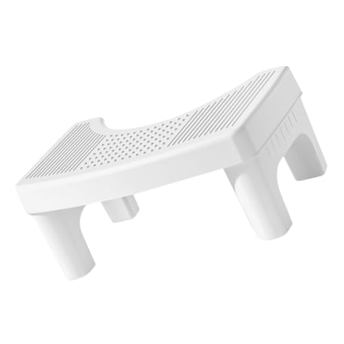 CALLARON Ergonomic Squatting Stool for Adults Anti-Slip Bathroom Stool Step Portable Restroom Seat for Elderly White