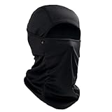 Caiuse Balaclava for Men & Women – Dust & UV Protection, Black Full Face Mask for Bikers, Cycling and Outdoor Activities, Balaclava Riding Accessory, Winter Full Face Helmet Mask Black (1 Pack)