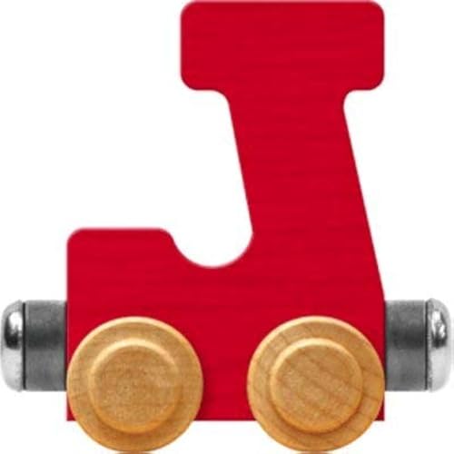 Maple Landmark NameTrains Bright Letter Car J - Made in USA (Red)