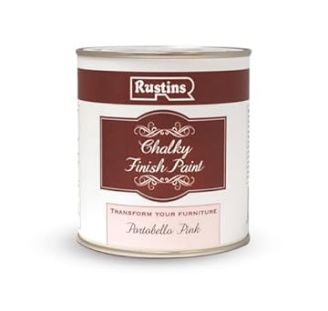 RUSTINS Chalky Finish Paint Portobello Pink 500ml