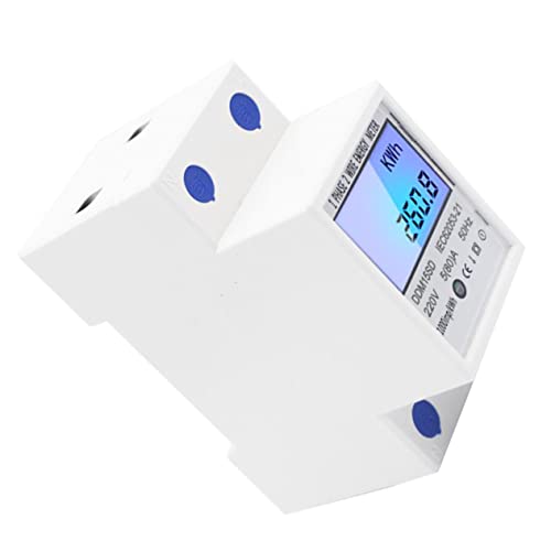 SEWACC Din Rail Voltage Meter Mini Energy Meter 220v 5-80a Ac Power Multifunction Wattmeter Rail Watt-Hour Meter
