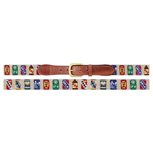 Smathers & Branson Beer Cans Needlepoint Belt2