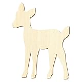 Faon en bois V2 - Décoration - 3 à 50 cm - Taille : 30 cm - Lot de 1...