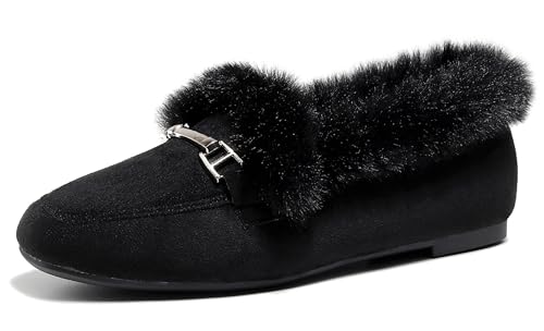 Image of VenusCelia Women's Cozy Furry Flat Shoe