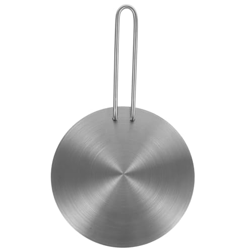 CIYODO Placa Difusora de Calor de Acero Inoxidable Adaptador para Cocina Inducción y Estufa Gas con Mango Desmontable Difusor Uniforme para Ollas y Sartenes Compatible con Hornos y