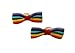 A Pets World Two Rainbow Pride Dog Bows with Grooming Bands