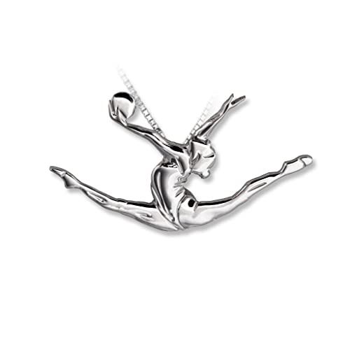 Joya Collar Gimnasia Rítmica Bola Saltar - MIKELART, Plata 925 y oro blanco, Plata,Oro