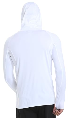 Men's UPF 50+ Sun Protection Shirts UV SPF Rash Guard Long Sleeve Lightweight Hoodie Shirts Fishing Hiking Running Swim3