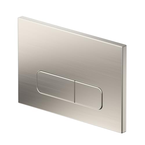 Plaque de commande double chasse Geberit compatible Wunderbad nickel brossé