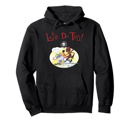 Sweat Deadpool Unicorn Let's Do This : sweat à capuche Marvel noir unisexe