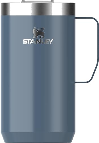 Image of STANLEY Everyday Camp Mug 24oz | Drink Through Lid | Cup for Coffee, Tea and Drinks | Insulated Stainless Steel Coffee Mug | BPA-Free | Tempest Gloss
