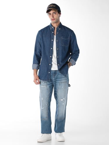 Jack & Jones Men Blue Denim Shirt Mid Blue - Image 8