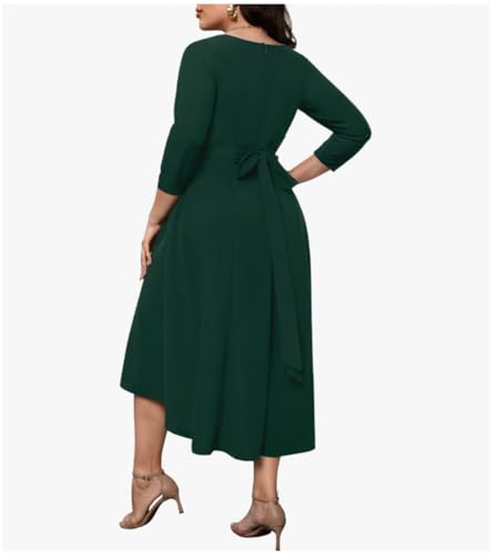 Image of C4D Women Plus Size V-Neck Party Cocktail High-Low Maxi Dress