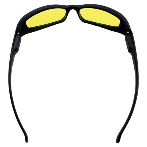 Global Vision New Attitude glasses eye wear, with a matte black frame and yellow lenses. Very stylish, the yellow makes night vision while driving much easier.4