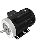 Electric Motor, 1/2HP Air Compressor Motor, 1750RPM General Purpose Motor, Single Phase Motor 115/230V 5/8'Shaft Diameter CW/CCW TEFC