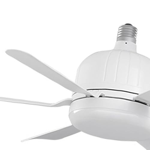Ventilateur de plafond E27 avec lampe télécommandée blanc pour salon