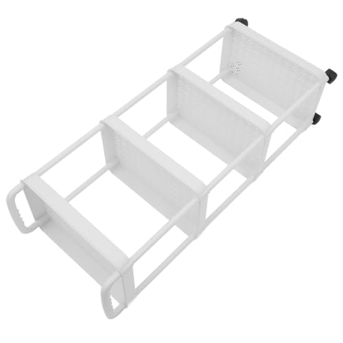 PRETYZOOM Estante de Almacenamiento móvil Multicapa Carro utilitario Plegable Ruedas de Carro Carrito de Almacenamiento Estante Organizador Multiusos Carrito de organización Carro rodante