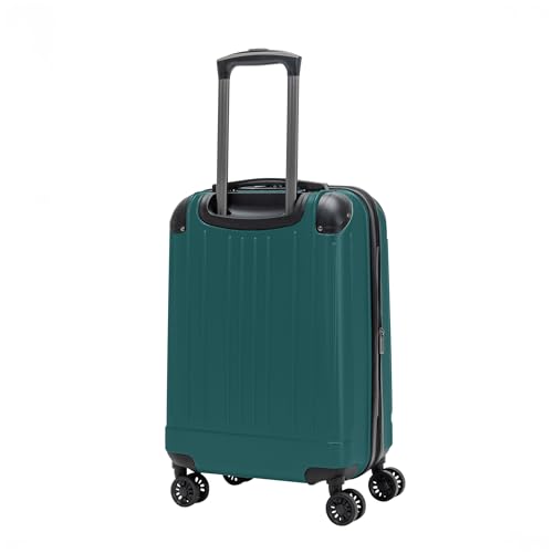 Kenneth Cole REACTION Flying Axis Collection Lightweight Hardside Expandable 8-Wheel Spinner Luggage, Midnight Turquoise, 20-Inch Checked4