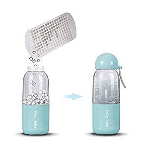 Smoothie Blender, USB Juicer Portable Blender with Travel Lid Single Serve for Shakes(350ML) (Color : Blue)