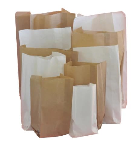 GEVENIT 1000 Sacchetti di Carta per Alimenti Kraft, Buste in carta Kraft per Trasporto di cibo e oggetti (AVANA, 190x380mm)