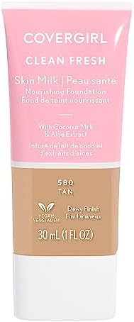 COVERGIRL Clean Fresh Skin Milk Foundation, Tan, 1 Fl Oz (Pack of 1)
