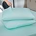Nunubee Full Polyester Nadel Gewebtes Kissenhülsen wasserdichte Speicher Latex Kissenhülle Sofa Bettkissen Hülle 2Pcs Seegrün 48*74cm