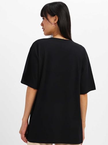 Image of JUNEBERRY 100% Pure Cotton Oversized Loose Baggy Fit Drop Shoulder Half Sleeve Round Neck Cool Front Teddy Printed Cork & White T-Shirt for Women /Girls (Available in from S to 2XL)