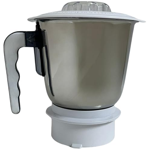 Image of Sujatha mixer grinder compatible Wet grinder Jar - 850 ML (Stainless Steel, White) - Fits 900 watt Sujatha mixi powermatic, supermix, dynamix and frootmix.