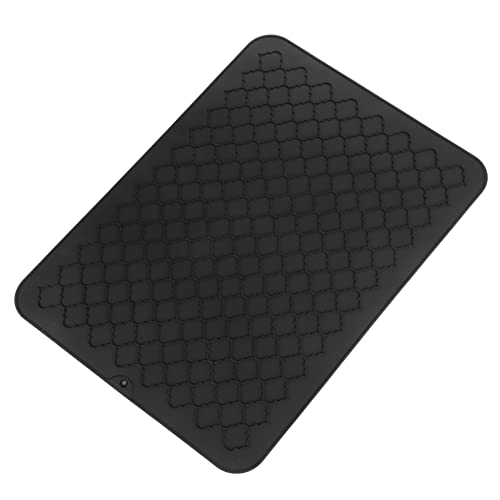 HANABASS Alfombrilla Antideslizante Cubiertos Negros Alfombrillas De Cocina Negras Alfombrilla De Secado De Silicona Alfombrilla De Silicona Para Platos Forro Cajón Frigorífico Cover
