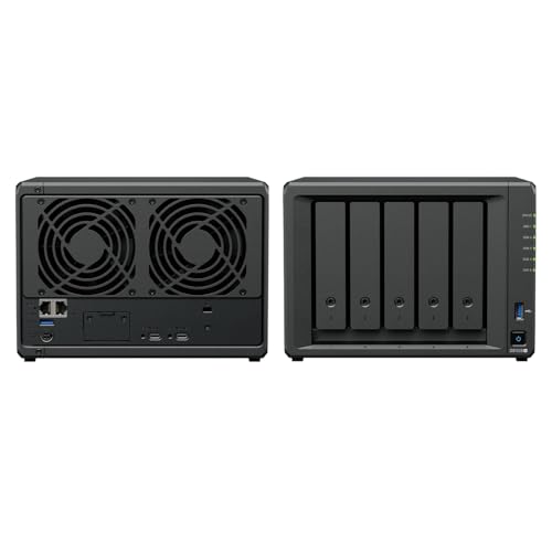 Image of Synology DS1525+ NAS Server Bundle 5 Bay (24GB RAM, 30TB Storage) - 5 x 6TB Synology NAS Hard Drives, High Desktop Network Storage Device