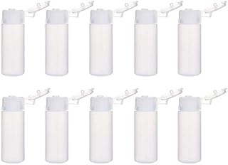BENECREAT 10 Pack 12ml 0.4oz Small Plastic Flip Cap Sample Bottle Empty Refillable Travel Bottles for Makeup Cosmetic Toiletries Product