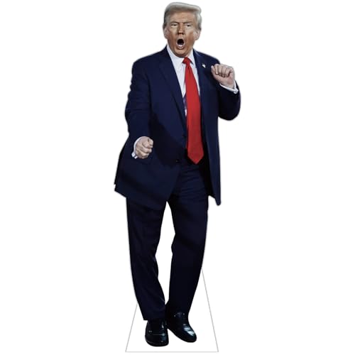 111PRINT Life Size Cardboard Cutout 1FT Donald Trump Standee Standup for Party Rallies Celebration Presidents Day Events Perfect Trump Merch Corrugated Plastic